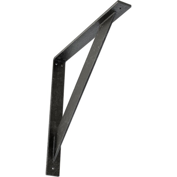 Ekena Millwork Traditional Steel Bracket, Antiqued Silver 2"W x 18"D x 18"H BKTM02X18X18TRASV - main